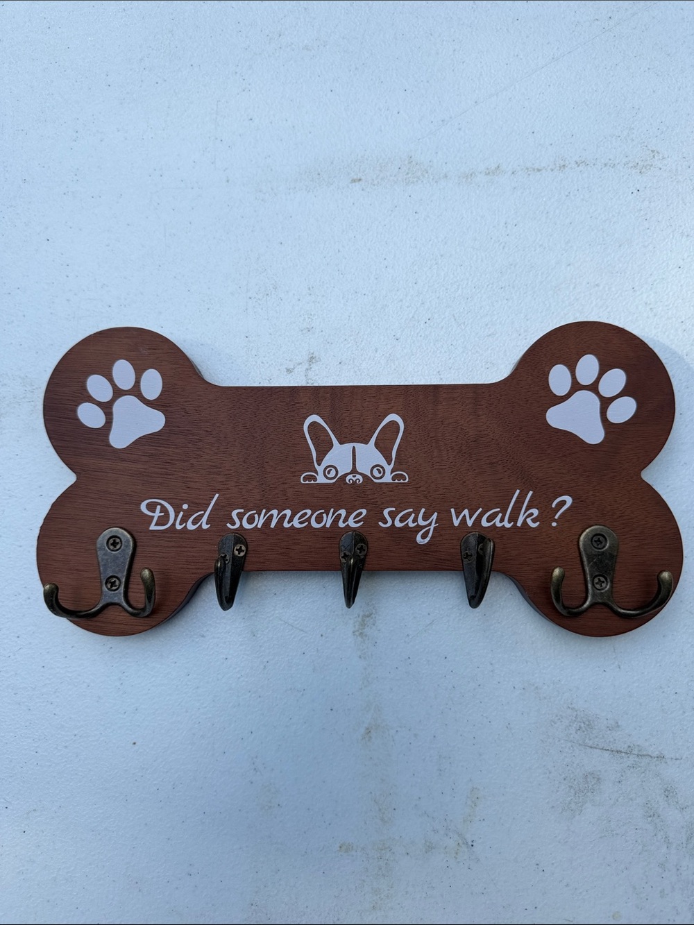 Did Someone Say Walk? Brown Dog Leash and Accessories Rack new